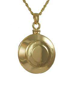 Sterling memorial urn locket w/chain jewelry gold  