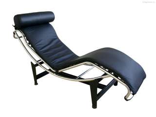 LE CORBUSIER 100% Italian Leather Chaise Lounge Chair  