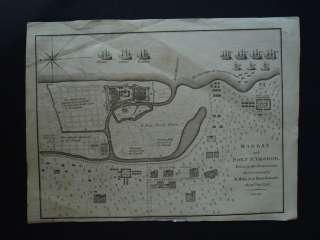 MADRAS AND FORT ST. GEORGE MILITARY/NAVAL MAP PUBLISHED 1781  