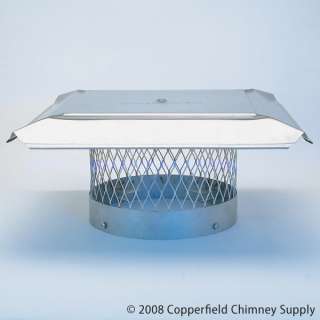 Chimney 10345 8 Inch HomeSaver Pro Stainless Steel Round Cap 3/4 Inch 