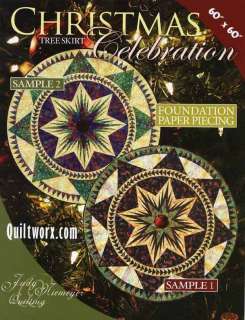 Christmas Celebration Tree Skirt Paper Pieced Quilt Pattern Judy 