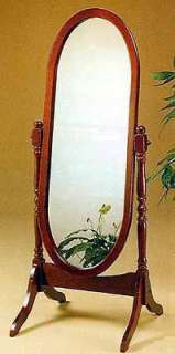 Cherry Finish Cheval Mirror by Coaster Furniture #3101  
