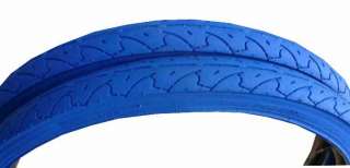 26 x 1.95 TREAD SLICK Mountain MTB Bike Tires Blue Pair  