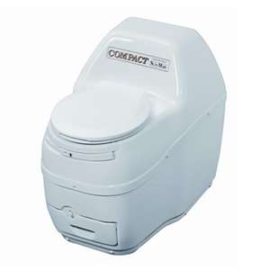 Compact Electric Compost Toilet   White  