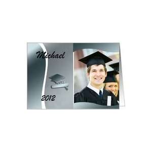   and Diploma Photo Card, Graduation Commencement Ceremony, Blue Card
