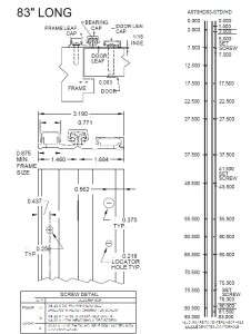 A570HD x 83 Full Surface Continuous Gear Hinge CLear AL  