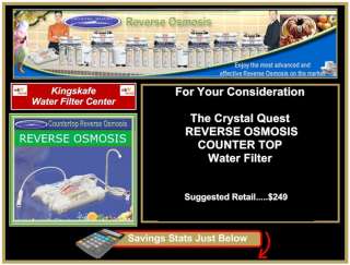 CRYSTAL QUEST COUNTER TOP REVERSE OSMOSIS WATER FILTER  
