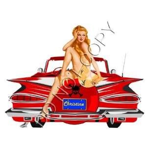  Scary Christine Car Pinup Girl Decal s79: Musical 