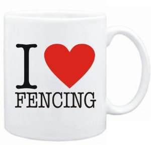  New  I Love Fencing  Classic Mug Sports: Home & Kitchen
