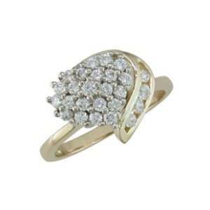  Gemai 14K Gold Half Carat Diamond Cluster Ring Jewelry