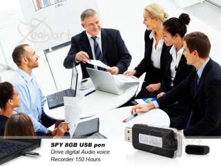 New Pro 8GB USB Digital SPY Audio Voice Recorder Dictaphone Mp3 Player 