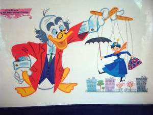 Disney Ludwig Von Drake & Mary Poppins Placemat 1961  