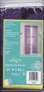 CALYPSO Purple Sheer Curtains Window Panels 84 NEW TEEN  