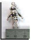 Diving suit old fashioned style sterling silver charm  