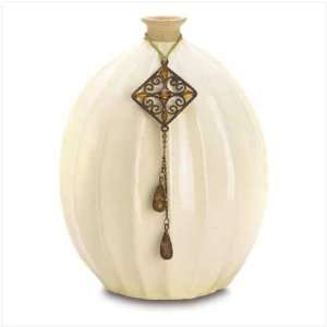 Crackle Finish Ivory Simplicity Vase   Executive Gift 