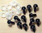 50 Animal DOLL Craft EYES w WASHERS 20mm BROWN items in 