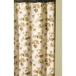  Croscill Gingko Natural Faux Suede Shower Curtain Asian 