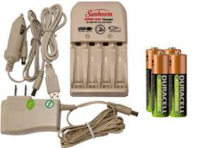 Battery Charger for AA/AAA+carplug+4AA Duracell Battery  