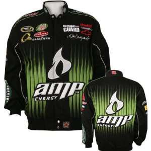  Dale Earnhardt Jr. #88 Black/Green AMP Cotton Twill Jacket 