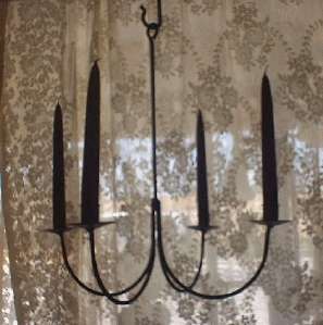 Wrought Iron Candle Chandeliers, Wall Sconces, Candle Holders