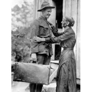  U.S. Soldier Alvin York, with His Mother Mary York, 1919 
