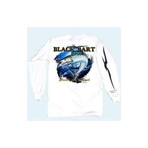 Black Bart Wahoo Long Sleeve White T Shirt