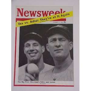  Bob Feller & Bob Lemon Cleveland Indians October 4 1954 