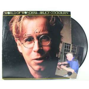 Bruce Cockburn Autographed World of Wonders Record Album
