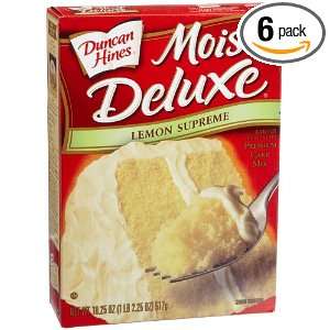 Duncan Hines Signature Lemon Cake Mix, 18.25 Ounce Boxes (Pack of 6 