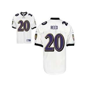 ED REED WHITE BALTIMORE RAVENS REEBOK AUTHENTIC NFL FOOTBALL JERSEY 