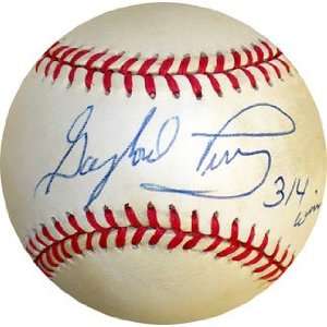 Gaylord Perry Autographed Ball   with 314 Wins Inscription