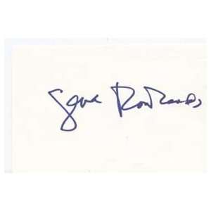 GENA ROWLANDS Signed Index Card In Person