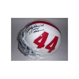 John David Crow Autographed Texas A & M Aggies Schutt Mini Helmet with 