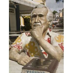 Statue of Author Jorge Amado, in Front of Cafe Vesuvio, Ilheus, Bahia 