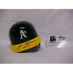 Jose Canseco Autographed Oakland Athletics Mini Batting Helmet w 