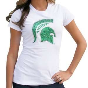   State Spartans Ladies White Krista Premium T shirt