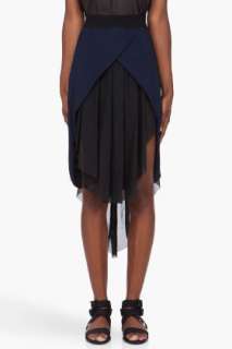 Damir Doma Black & Blue Overlap Skirt for women  