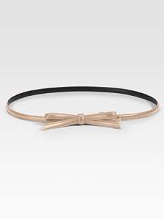  Collection   Skinny Leather Bow Belt    