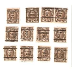  United States Nathan Hale 1/2c stamp Pre Cancled x12 (551 