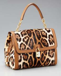 Dolce Leopard Print Calf Hair Bag