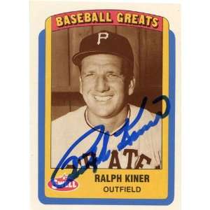  Ralph Kiner Autographed/Signed 1990 Swell Card Sports 
