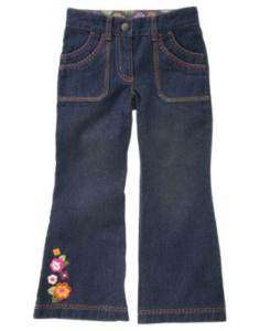 GYMBOREE Fall Forest NWT Blue Flower JEANS 10 yrs (denim pants)  