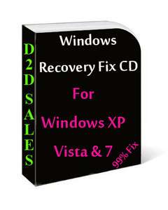New Windows Vista 7 XP PC Laptop Recovery Fix Repair Restore CD  
