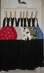 COWHIDE SPOTS* JERSEY DAIRY COWS*MOO WORDS* 3 HANGING KITCHEN TOWELS 