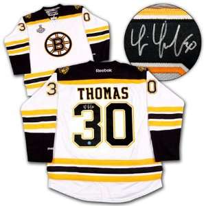  TIM THOMAS Boston Bruins SIGNED 2011 Stanley Cup Hockey 