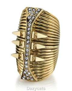 Belle Noel Kim Kardashian plated glam rock long ring  