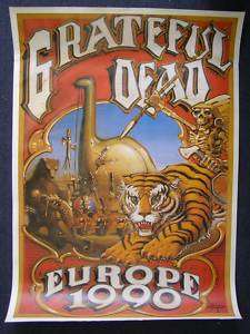 Grateful Dead, Europe 1990 Tour Poster by Rick Griffin  