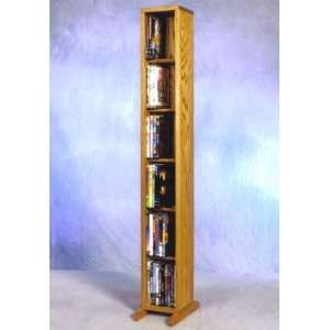   Wood Shed Small Capacity 6 Shelf CD DVD Tower (Oak) 615 Electronics