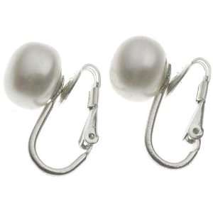  Clip On White Pearl Earrings 
