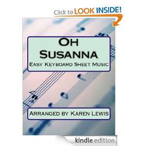 Oh Susanna   Easy Keyboard Sheet Music Karen Lewis  